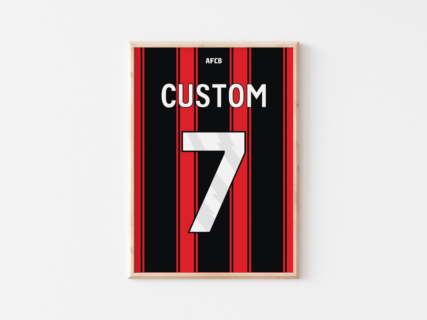 Bournemouth Custom Shirt A5 Print