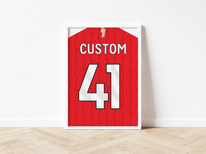 London Red Custom Shirt A5 Print