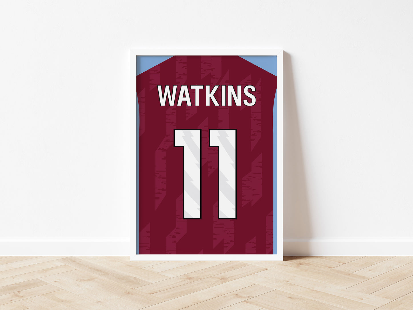 Aston Clarets Custom Shirt A5 Print