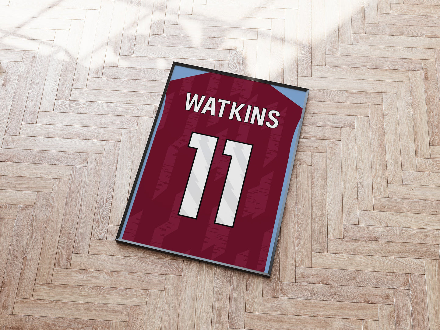 Aston Clarets Custom Shirt A4 Print