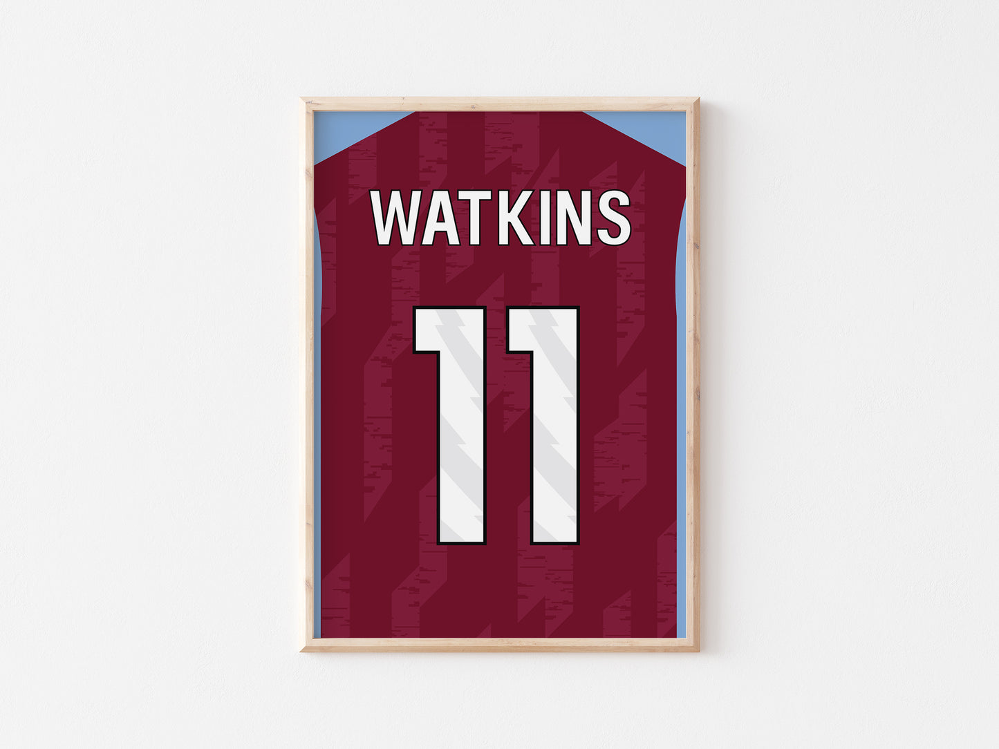 Aston Clarets Custom Shirt A5 Print