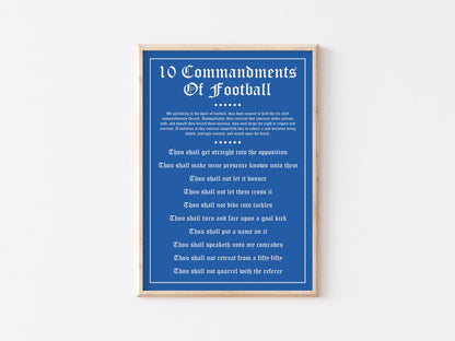 10 Commandments Of Football A4 Print