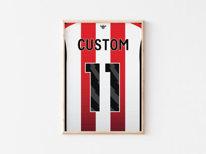 Brentford Custom Shirt A5 Print