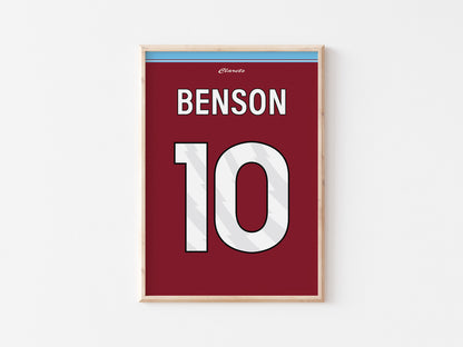 Burnley Custom Shirt A5 Print