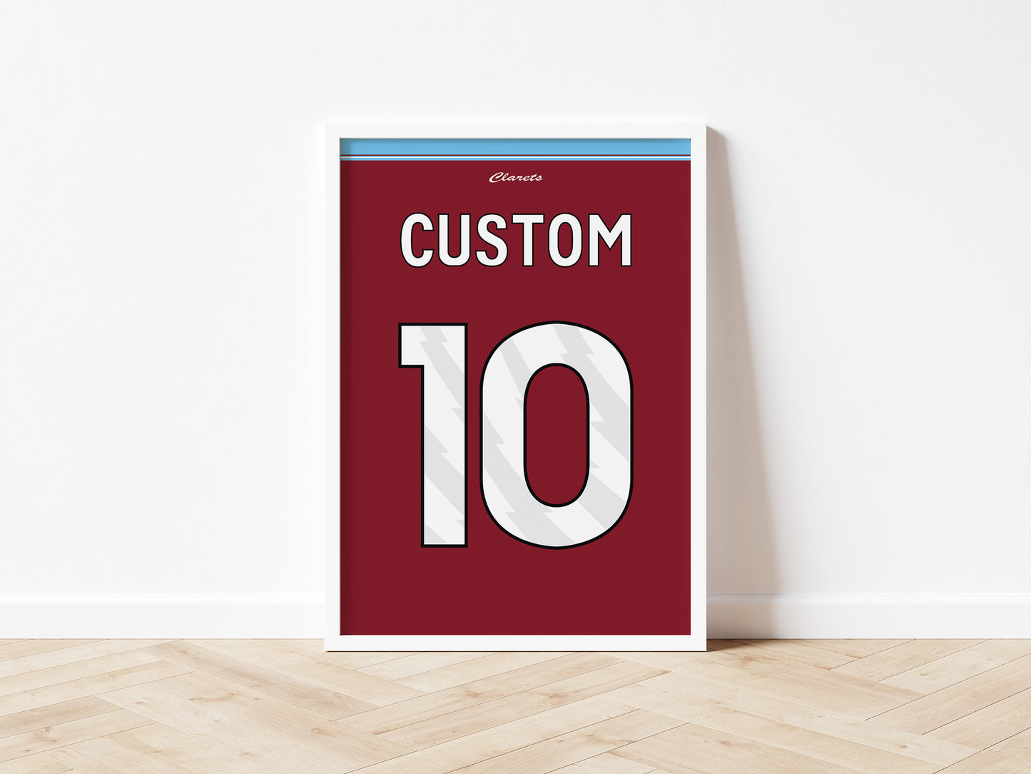 Burnley Custom Shirt A5 Print