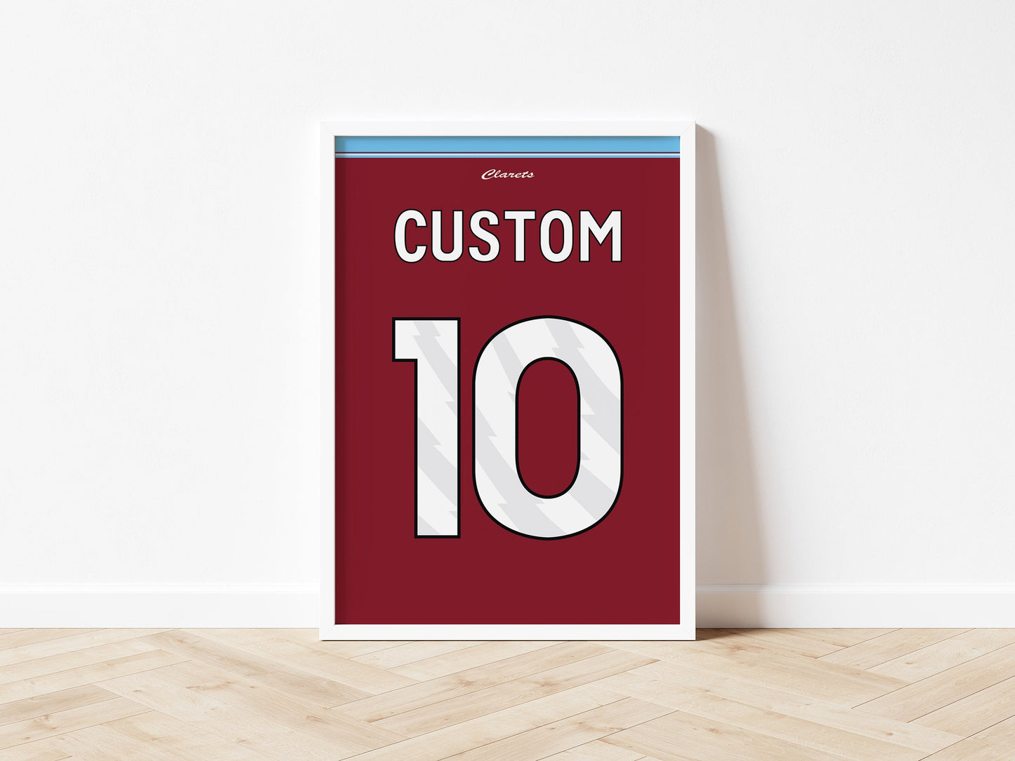 Burnley Custom Shirt A4 Print