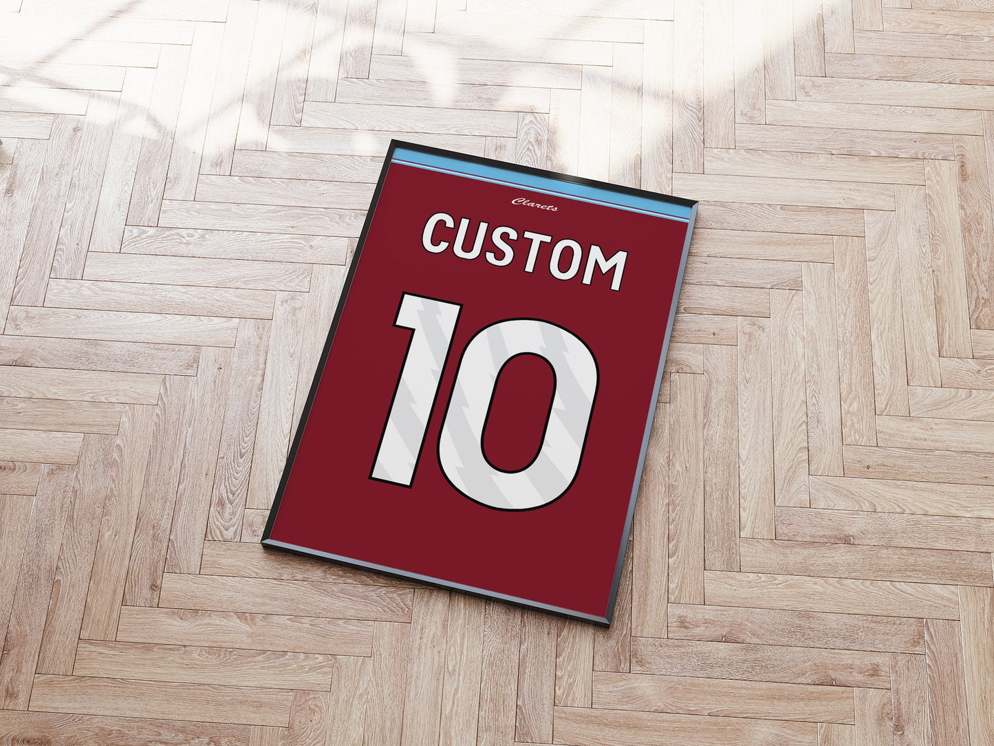 Burnley Custom Shirt A4 Print