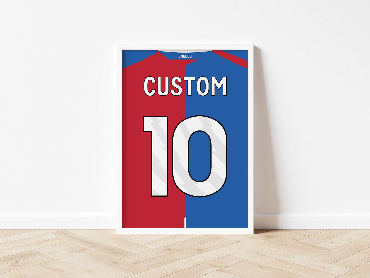 London Claret & Blue Custom Shirt A5 Print