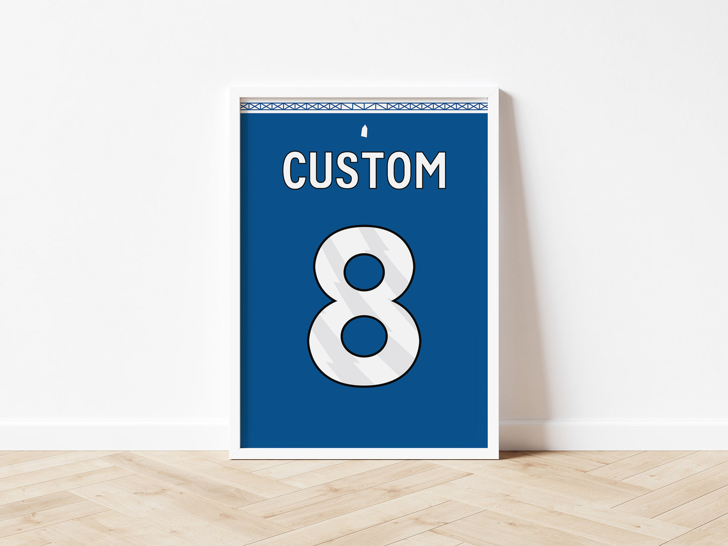 Liverpool Blue Custom Shirt A5 Print