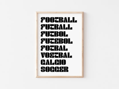 Football As A Language A4 Print