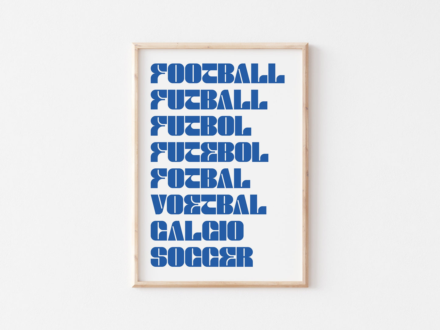 Football As A Language A4 Print