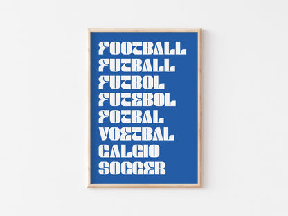 Football As A Language A4 Print