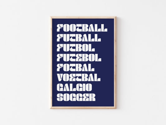 Football As A Language A4 Print