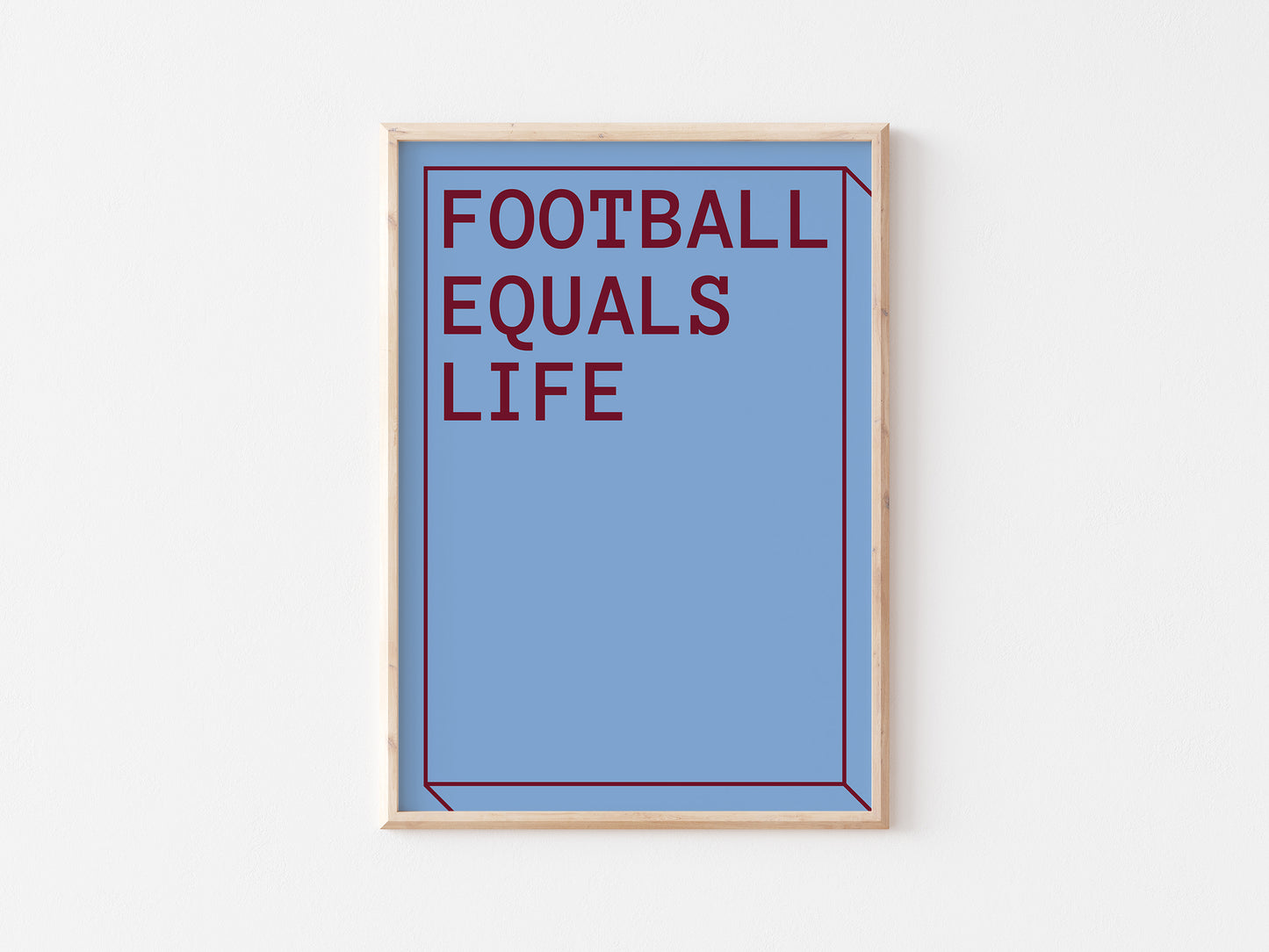 Football Equals Life A5 Print