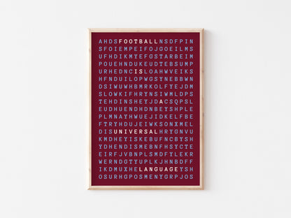 Football Is A Universal Language A4 Print