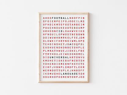 Football Is A Universal Language A4 Print