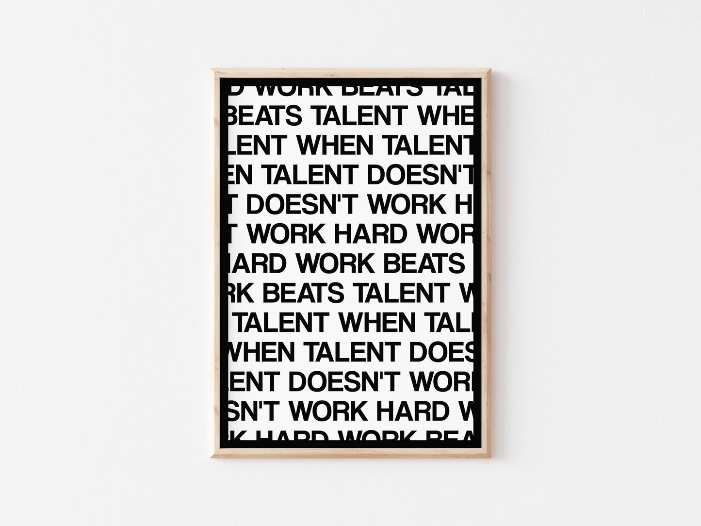 Hard Work Beats Talent A5 Print