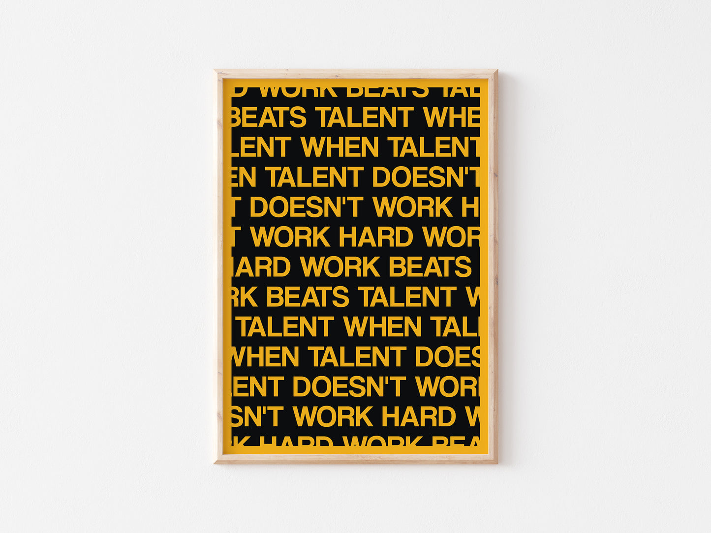 Hard Work Beats Talent A5 Print