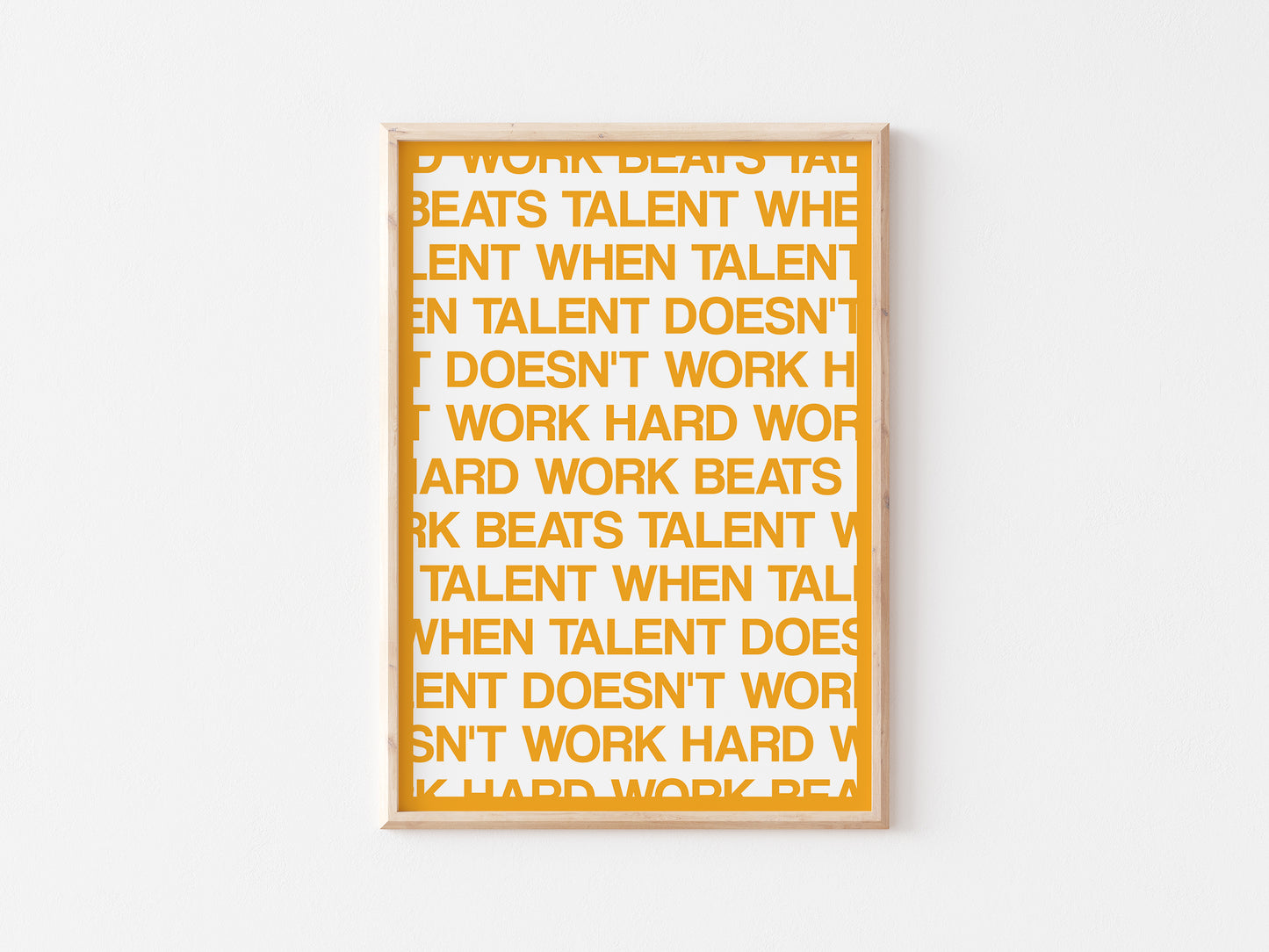 Hard Work Beats Talent A5 Print