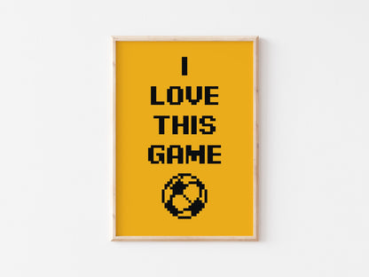 I Love This Game A4 Print