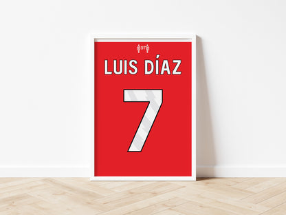 Liverpool Red Custom Shirt A5 Print