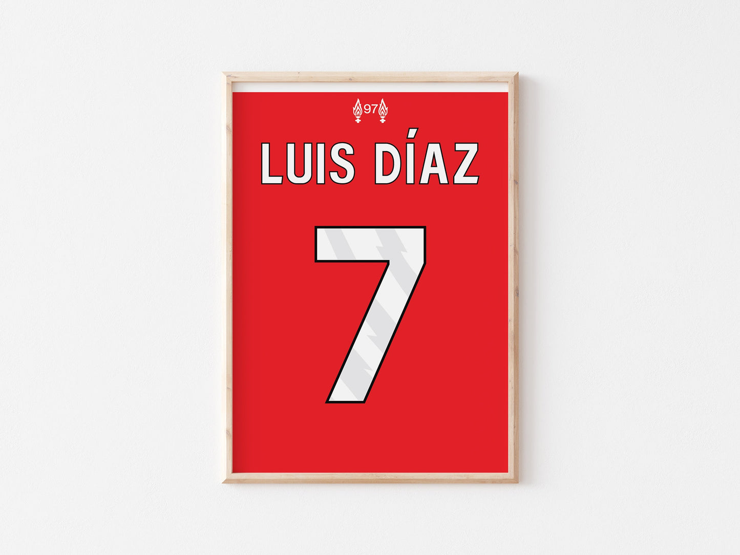 Liverpool Red Custom Shirt A4 Print