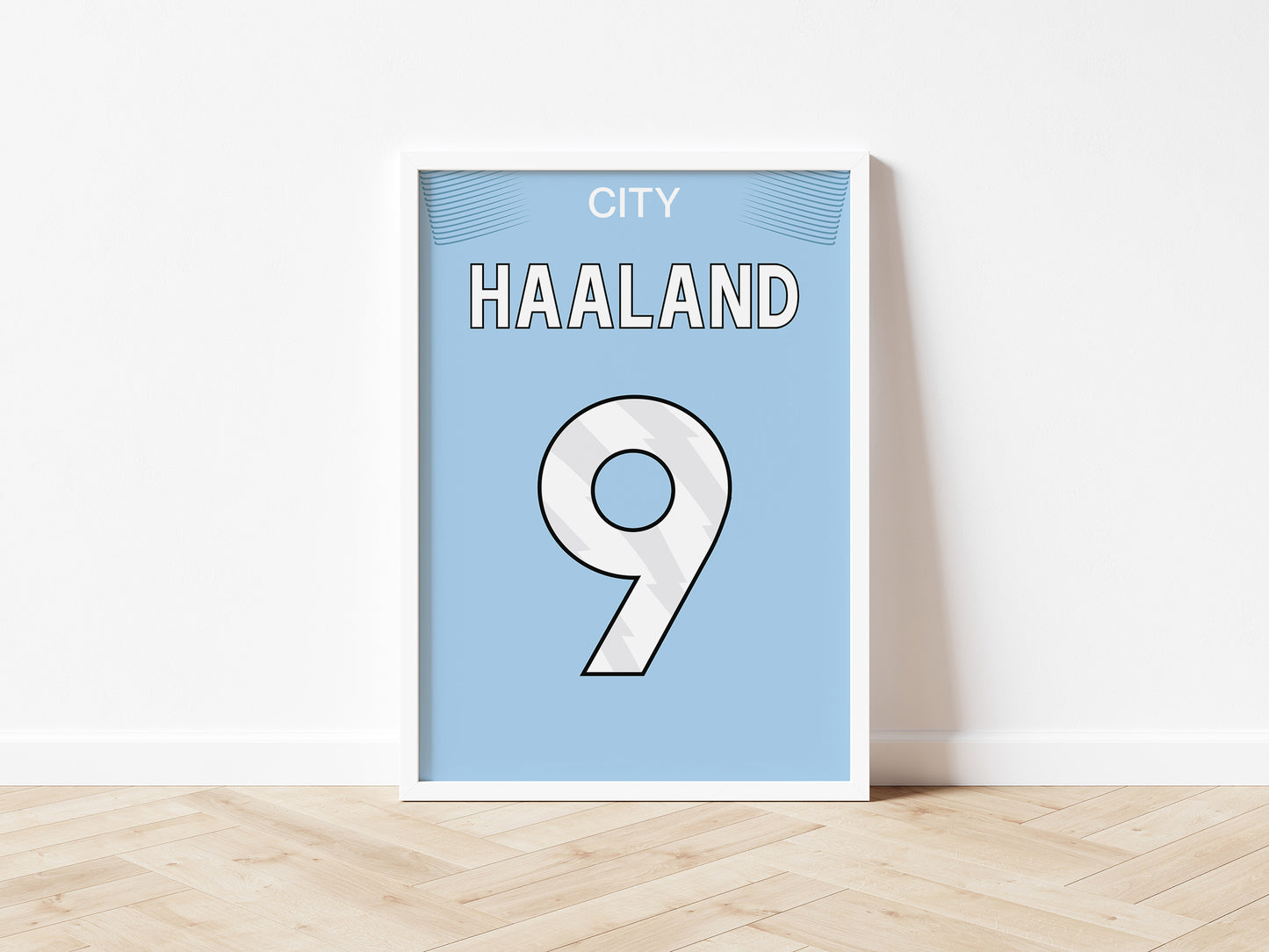 Manchester Blue Custom Shirt A5 Print