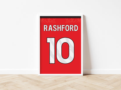 Manchester Red Custom Shirt A5 Print