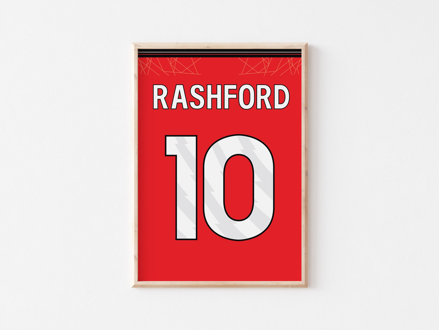 Manchester Red Custom Shirt A4 Print