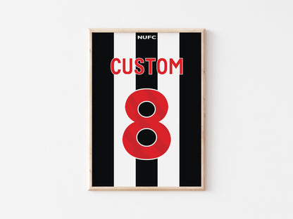 Newcastle Custom Shirt A5 Print