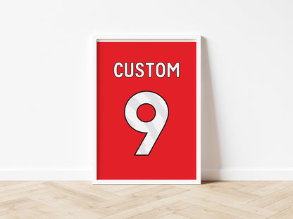 Nottingham Red Custom Shirt A5 Print