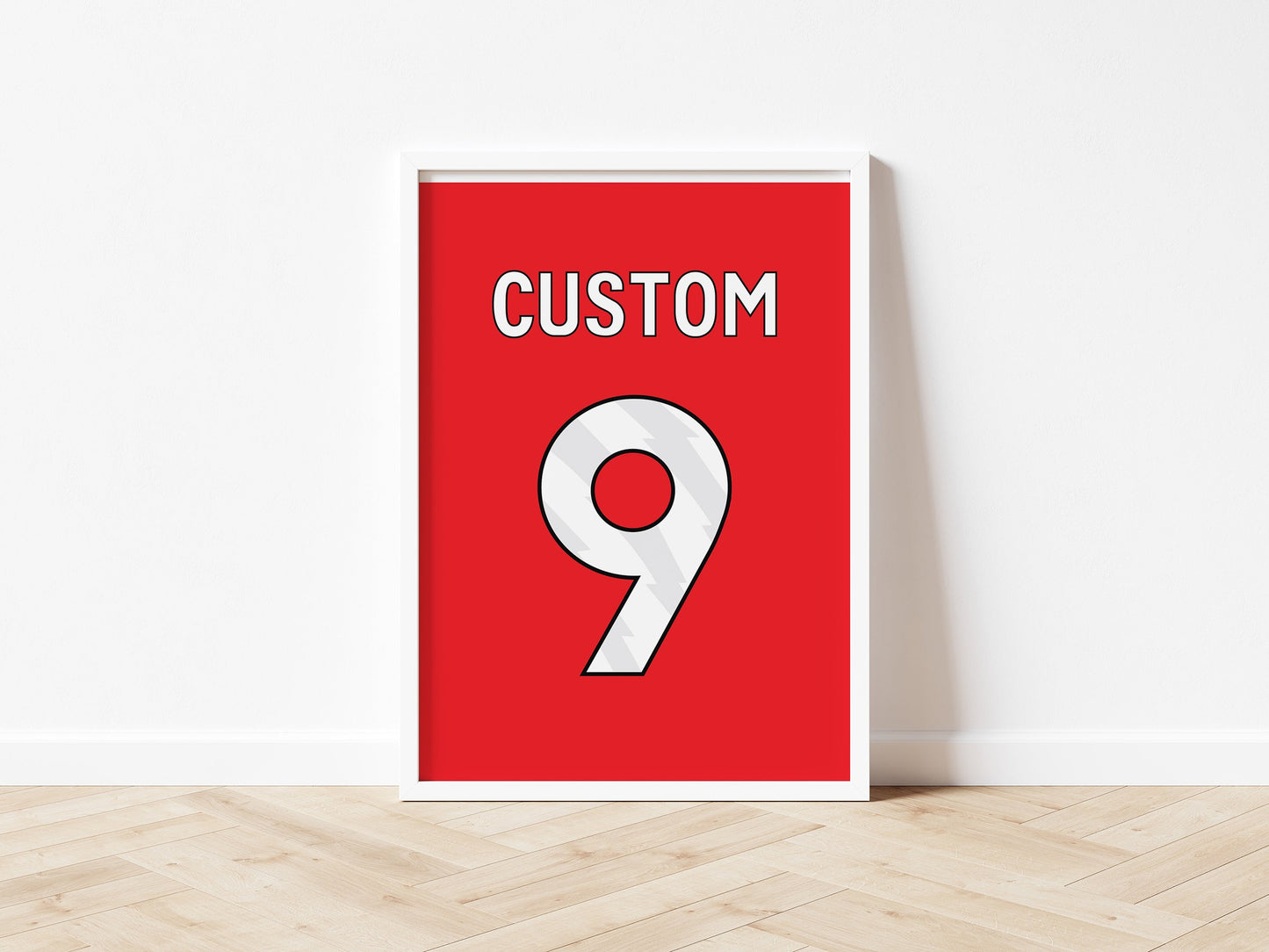 Nottingham Red Custom Shirt A4 Print