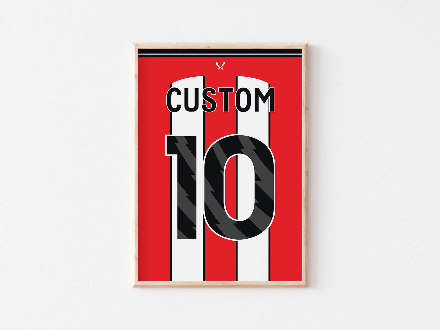 Sheffield Red Custom Shirt A5 Print