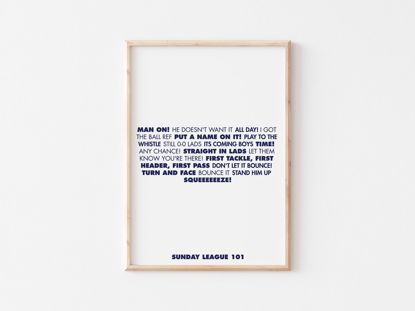 Sunday League 101 A5 Print