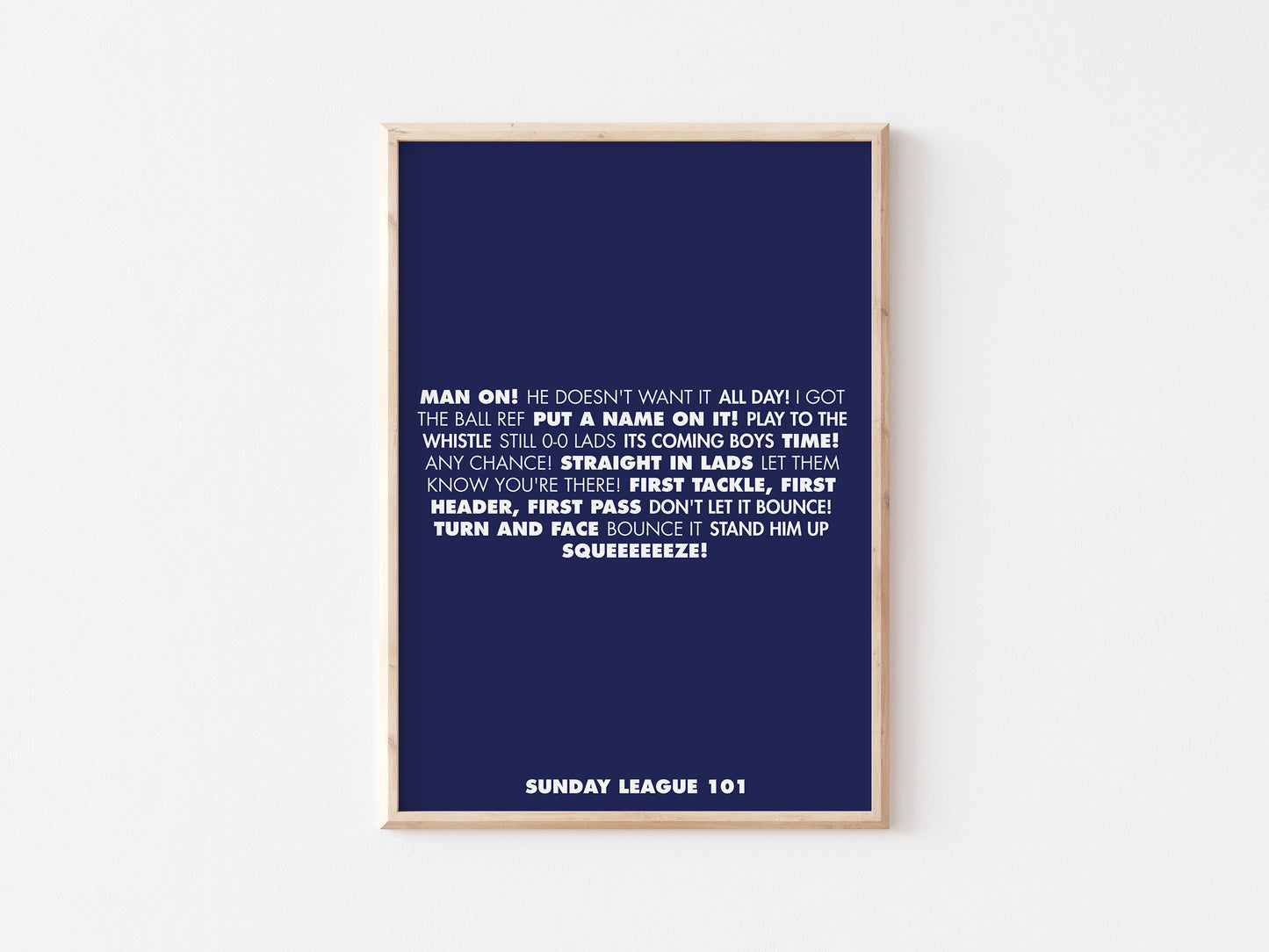 Sunday League 101 A5 Print