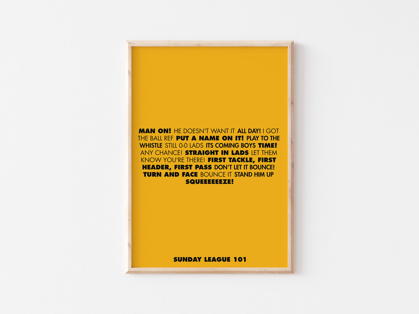 Sunday League 101 A5 Print