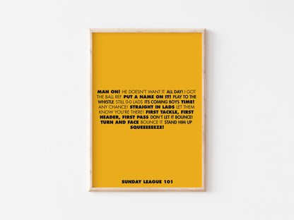 Sunday League 101 A5 Print