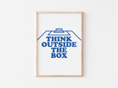 Think Outside The Box Wall A5 Print