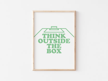 Think Outside The Box Wall A4 Print