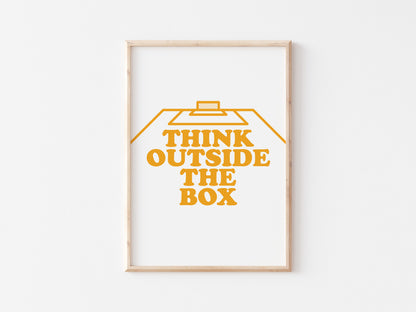 Think Outside The Box Wall A5 Print