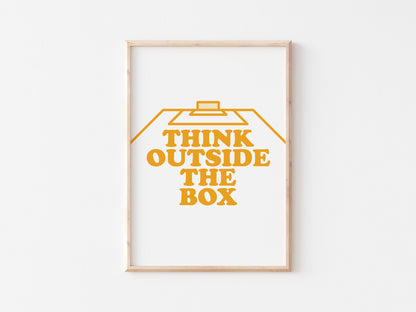 Think Outside The Box Wall A4 Print