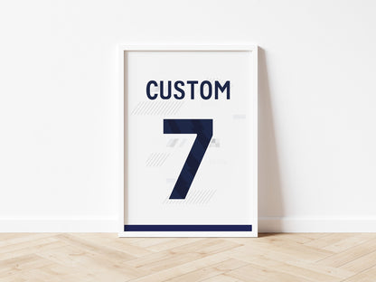 Tottenham Custom Shirt A4 Print