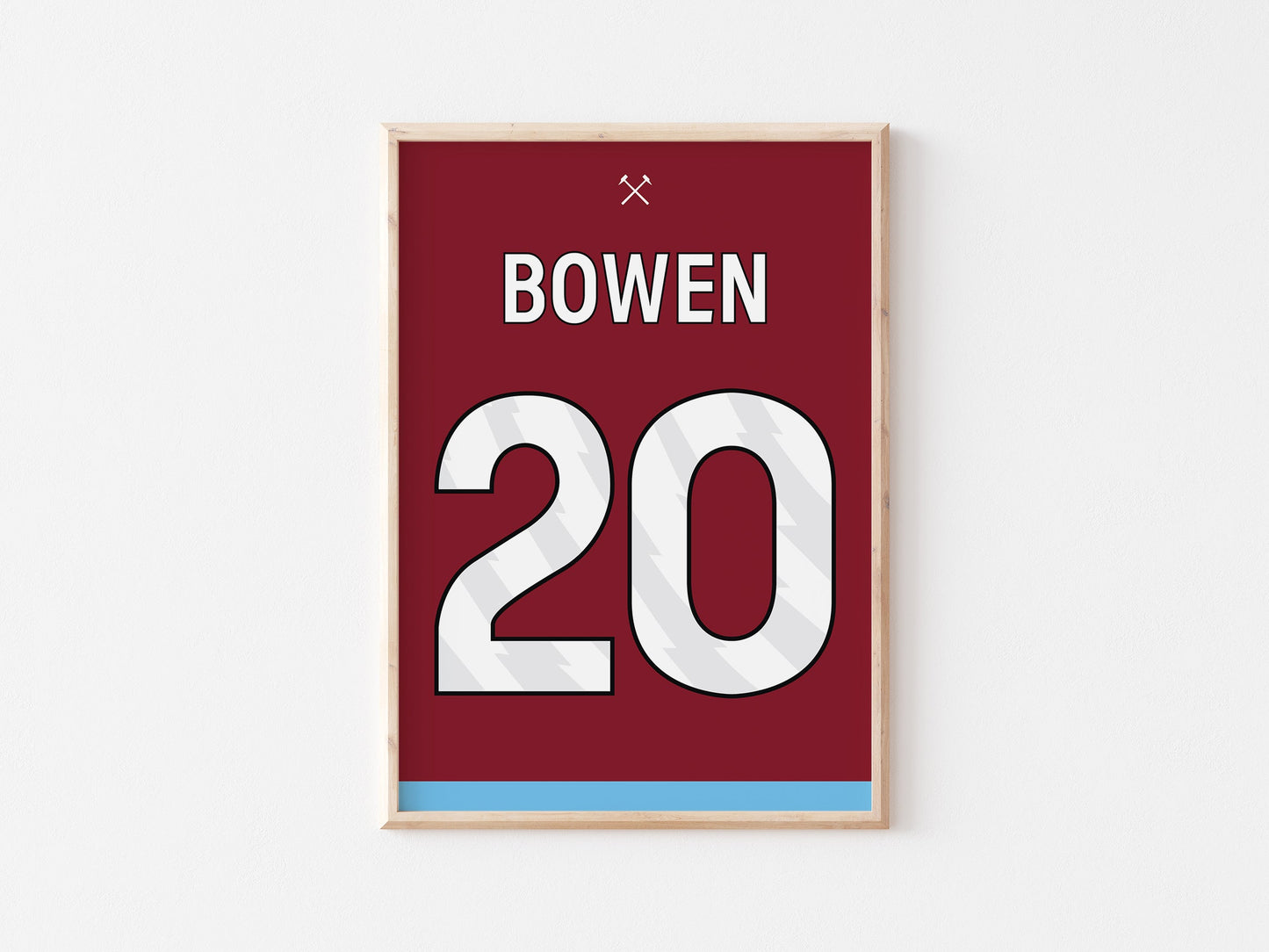 London Clarets Custom Shirt A4 Print